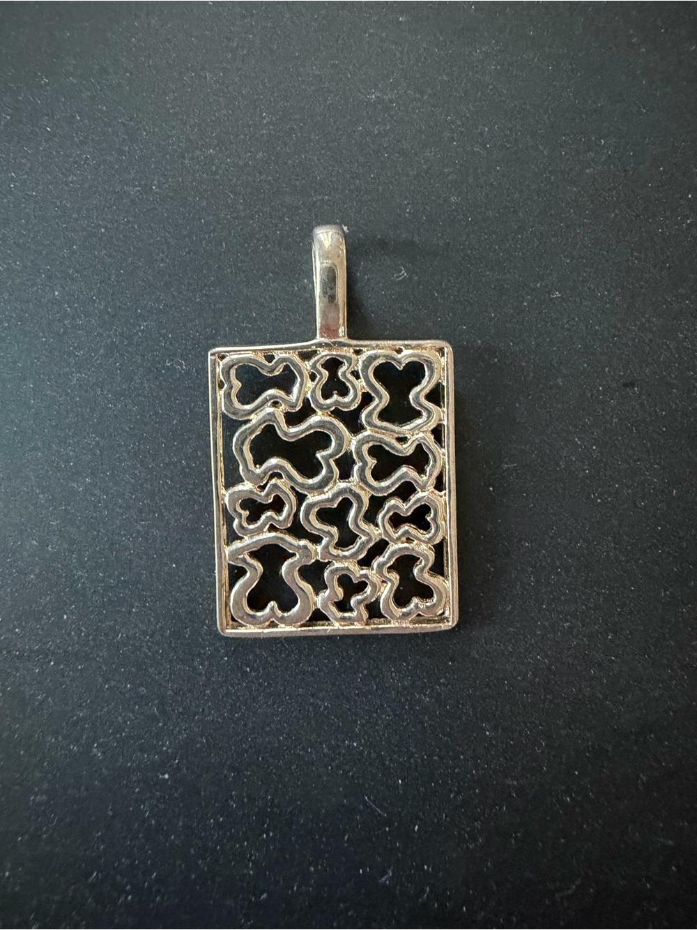 Silver 925 Cutout Rectangular Pendant